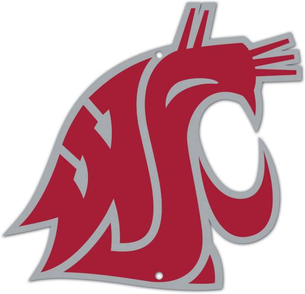 Authentic Street Signs Washington State Cougars Steel Logo Sign