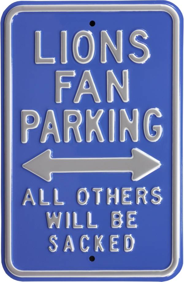 Authentic Street Signs Detroit Lions Parking Sign