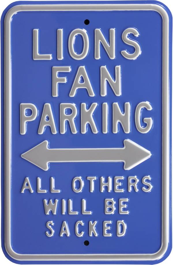 Authentic Street Signs Detroit Lions Parking Sign