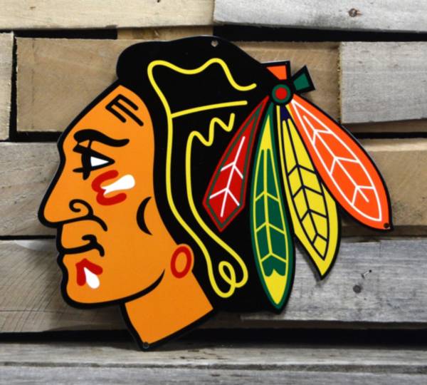 Authentic Street Signs Chicago Blackhawks Steel Logo Sign