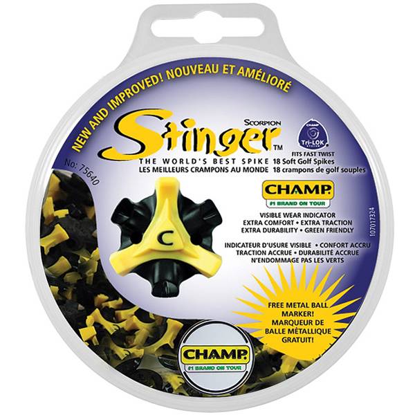 CHAMP ScorpionSTINGER SLIM-Lok Golf Spikes - 18 Pack