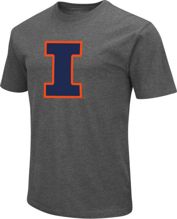 Colosseum Men's Illinois Fighting Illini Grey Dual Blend T-Shirt