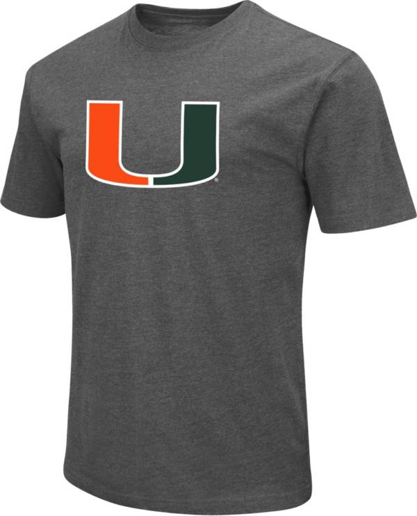 Colosseum Men's Miami Hurricanes Grey Dual Blend T-Shirt