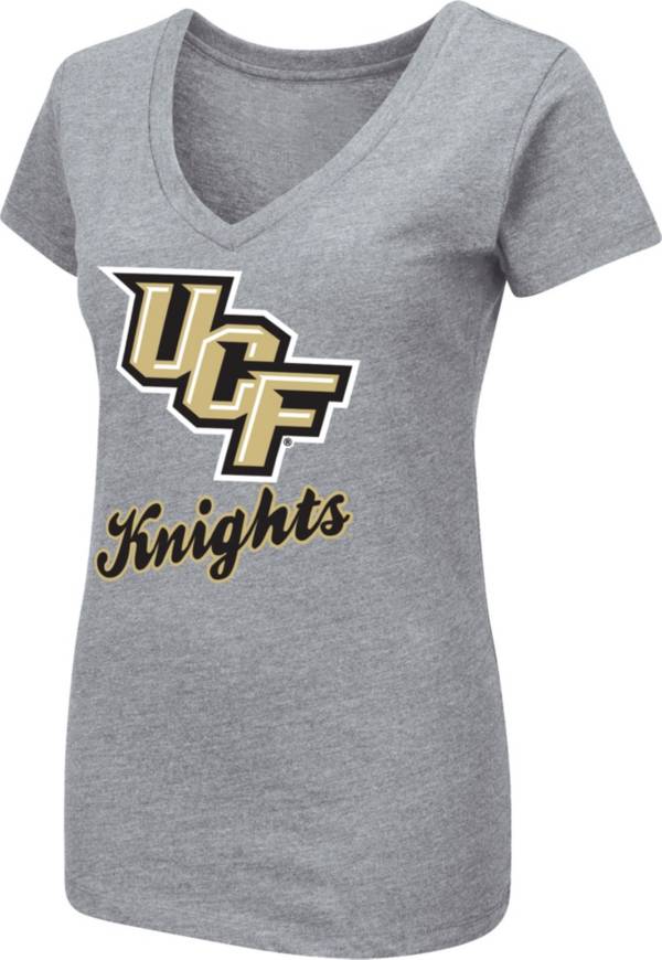 Colosseum Women's UCF Knights Grey Dual Blend V-Neck T-Shirt