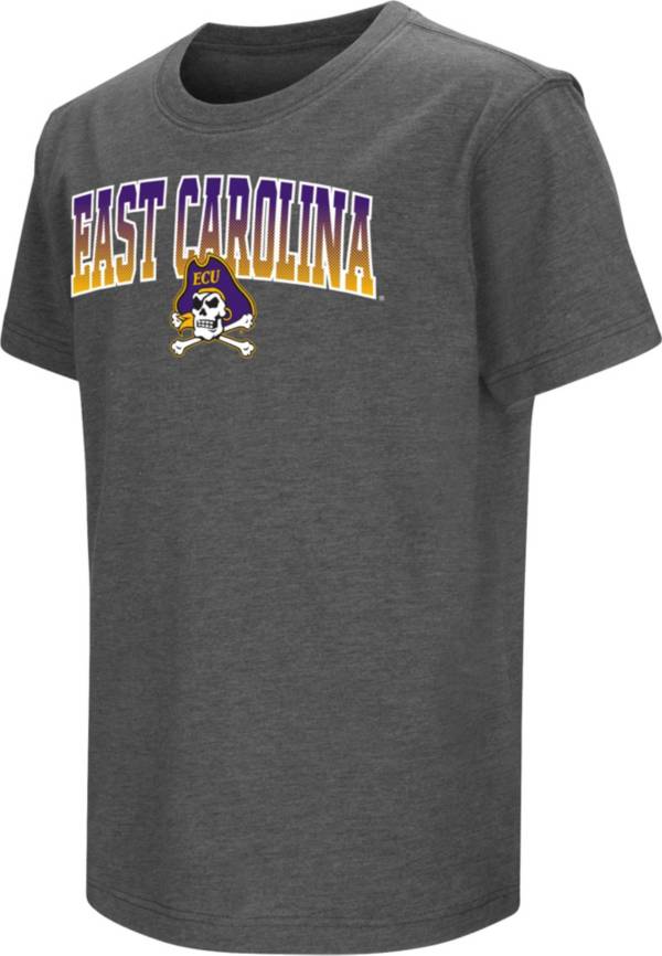 Colosseum Youth East Carolina Pirates Grey Dual Blend T-Shirt