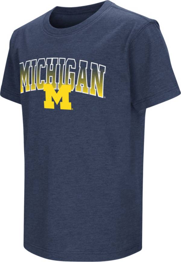 Colosseum Youth Michigan Wolverines Blue Dual Blend T-Shirt