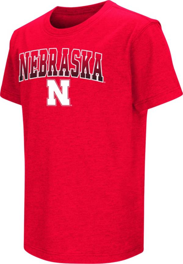 Colosseum Youth Nebraska Cornhuskers Scarlet Dual Blend T-Shirt