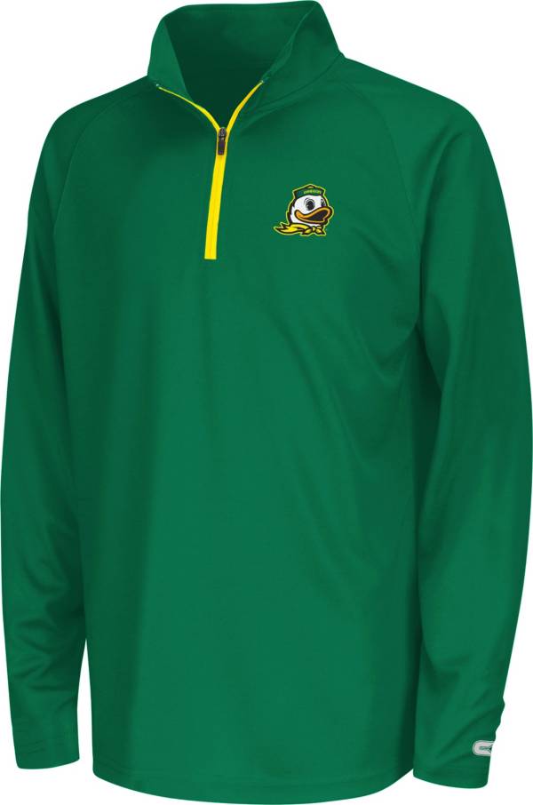 Colosseum Youth Oregon Ducks Draft Performance Quarter-Zip Pullover Shirt