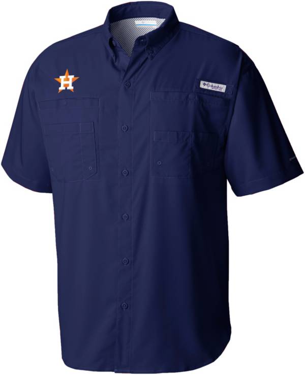 Columbia Men's Houston Astros Navy Tamiami Performance Short Sleeve Shirt product image