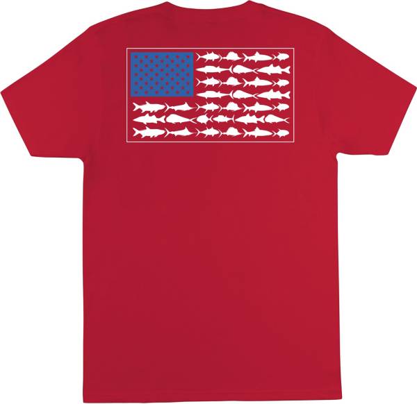 Columbia Men's PFG Americana Saltwater Fish Flag T-Shirt