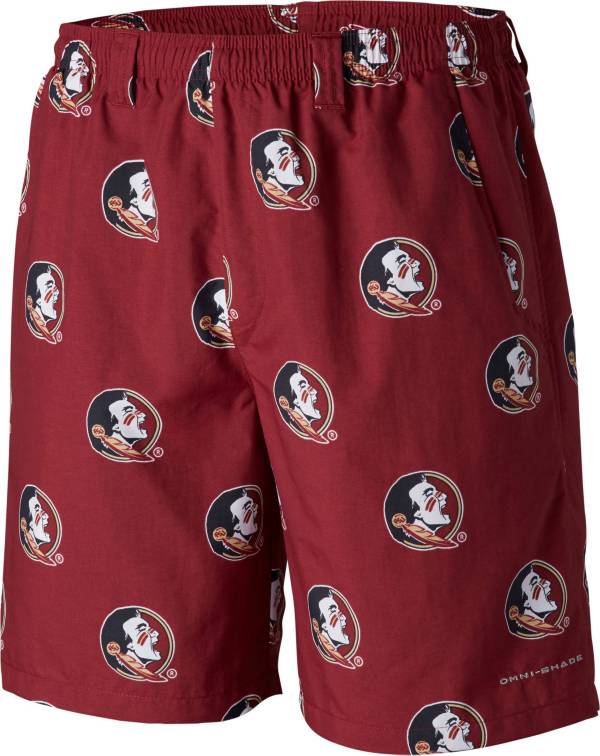 Columbia Men's Florida State Seminoles Garnet Backcast II Printed Performance Shorts