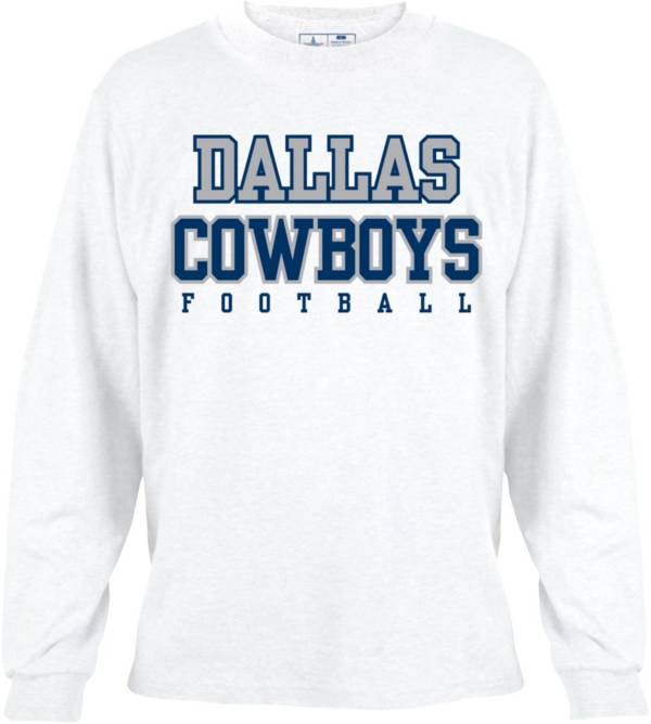 Dallas Cowboys Merchandising Men's Practice Long Sleeve White Shirt