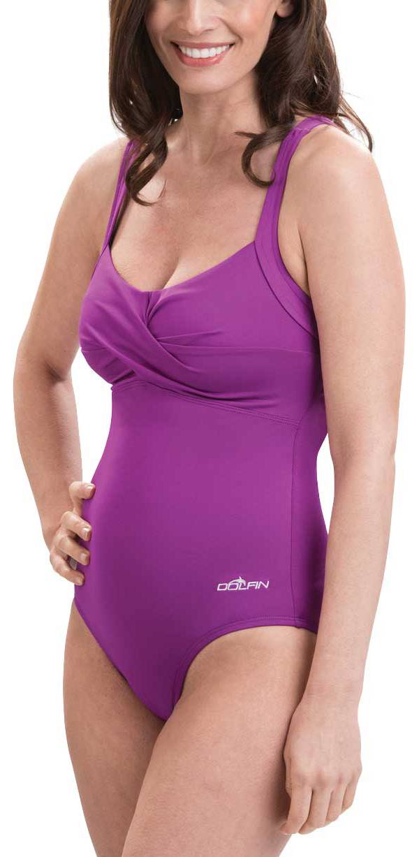 Dolfin Women's Aquashape Drape Front Swimsuit