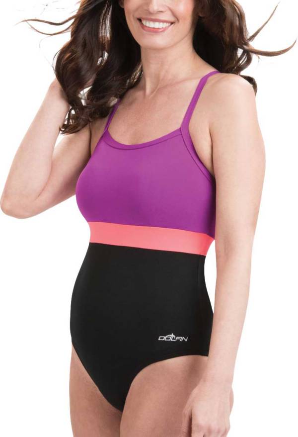 Dolfin Women's Aquashape Colorblock X-Back Swimsuit