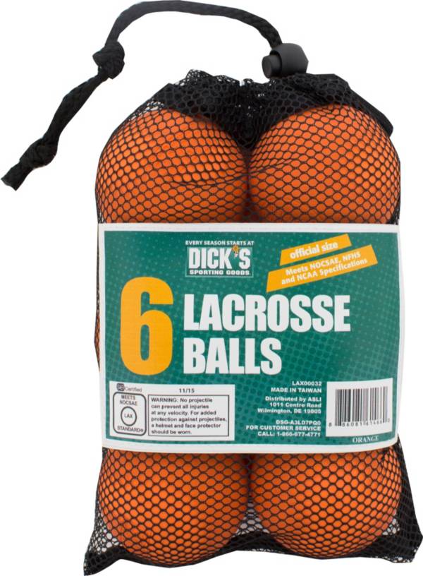 DICK'S Sporting Goods 6-Pack Lacrosse Balls