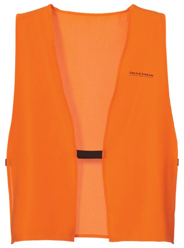 GSM Outdoors Vest or Mens Safety Polyester Blaze One Size Orange Vestor for sale online 