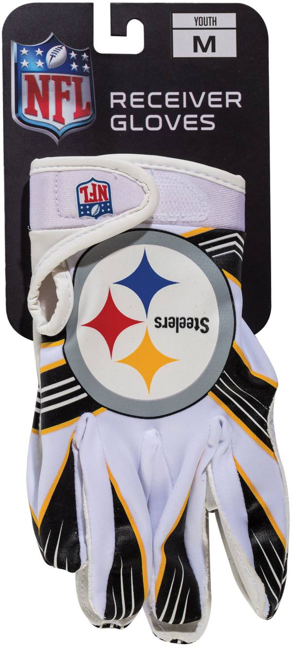 Franklin Youth Pittsburgh Steelers Team Logo Receiver Gloves product image