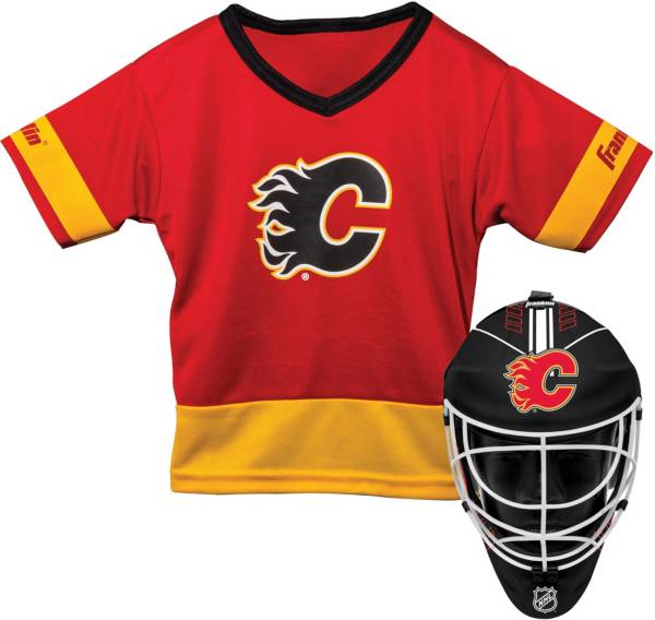 Franklin Calgary Flames Goalie Uniform Costume Set