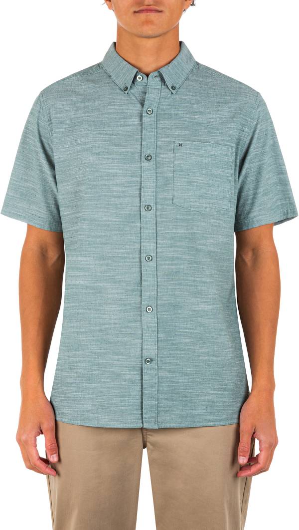Volcom Mens Everett Solid Cotton Woven Long Sleeve Shirt