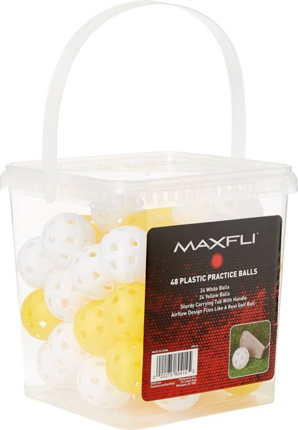 Maxfli Plastic Practice Balls - 48-Ball Bucket product image