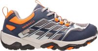 Merrell Moab FST Low Waterproof Shoes Big Kid 1.5 Navy/Grey/Orange