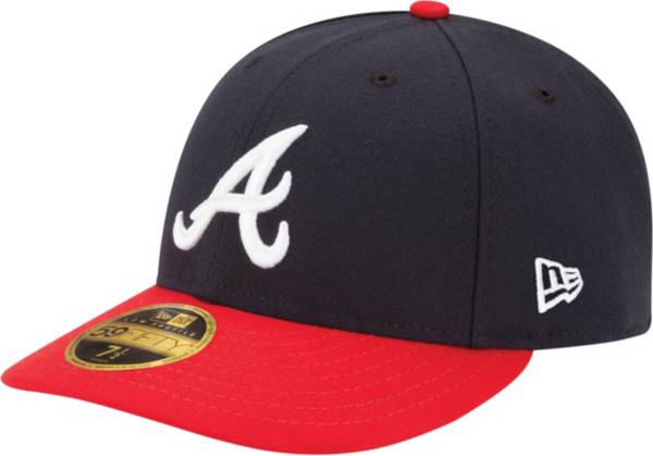 New Era Men's Atlanta Braves 59Fifty Home Navy Low Crown Authentic Hat