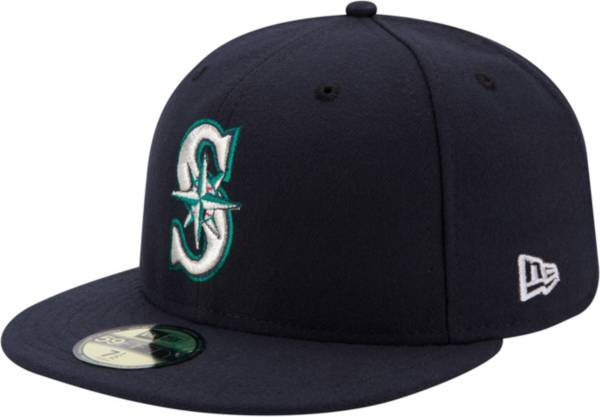 New Era Men's Seattle Mariners 59Fifty Game Navy Authentic Hat