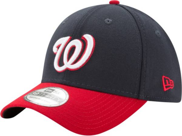 New Era Men's Washington Nationals 39Thirty Classic Navy/Red Stretch Fit Hat