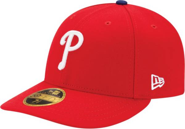 New Era Men's Philadelphia Phillies 59Fifty Game Red Low Crown Authentic Hat