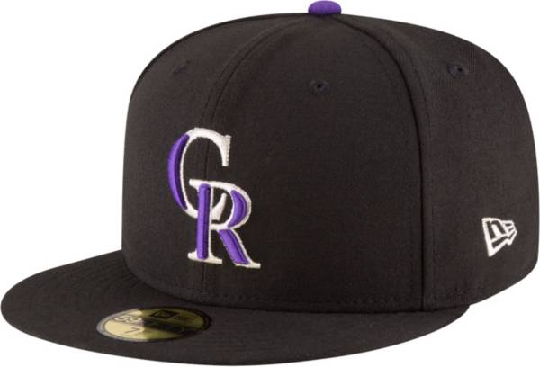 New Era Men's Colorado Rockies 59Fifty Game Black Authentic Hat