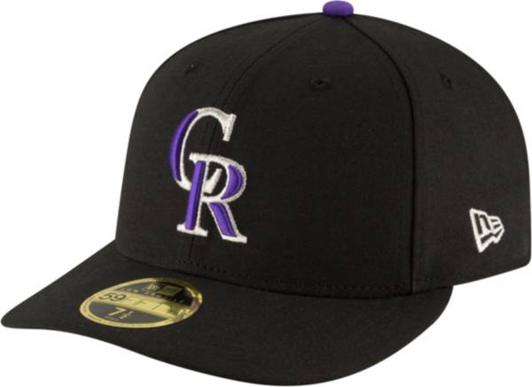 New Era Men's Colorado Rockies 59Fifty Game Black Low Crown Authentic Hat