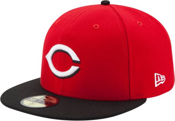 New Era Men's Cincinnati Reds 59Fifty Road Red Authentic Hat