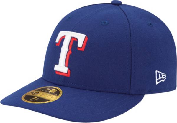 New Era Men's Texas Rangers 59Fifty Game Royal Low Crown Authentic Hat