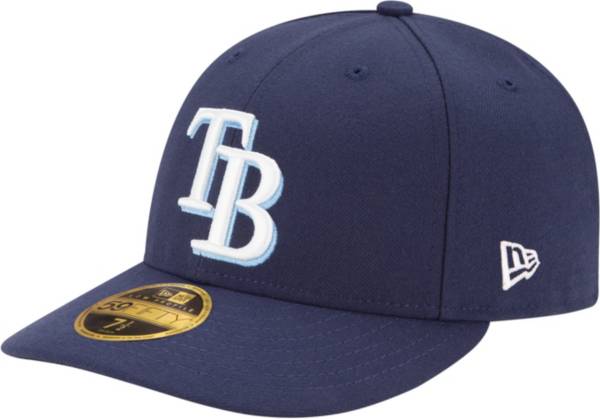 New Era Men's Tampa Bay Rays 59Fifty Game Navy Low Crown Authentic Hat