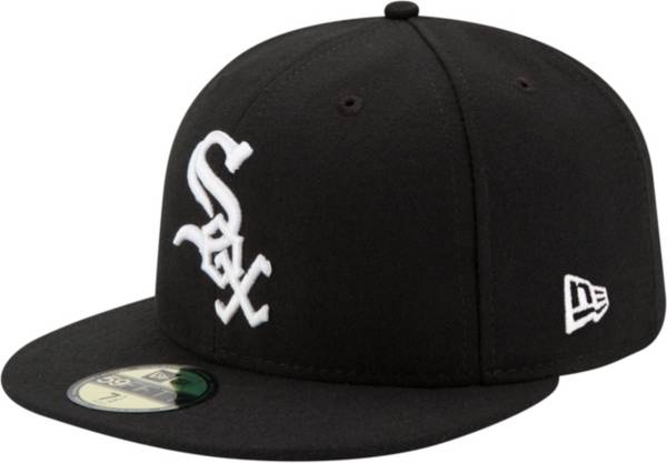 New Era Men's Chicago White Sox 59Fifty Game Black Authentic Hat
