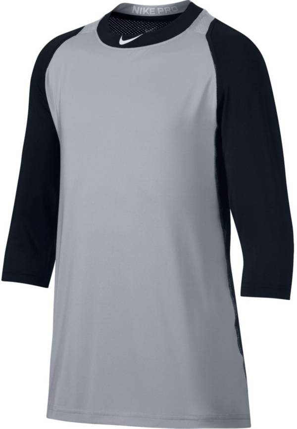 Nike Boys' Pro Cool Reglan ¾-Sleeve Baseball Shirt