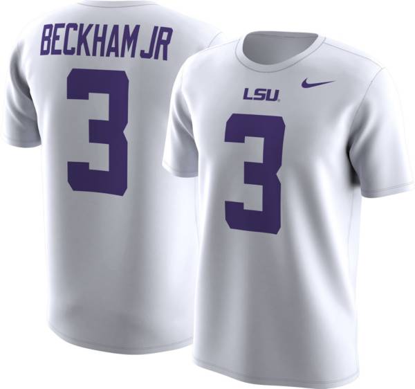 Nike Men's LSU Tigers Odell Beckham Jr. #3 College Alumni White T-Shirt