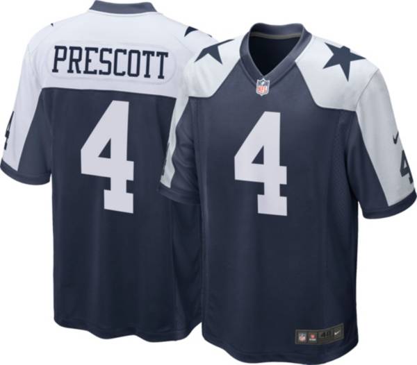 Nike Men's Dallas Cowboys Dak Prescott #4 Throwback Navy Game Jersey