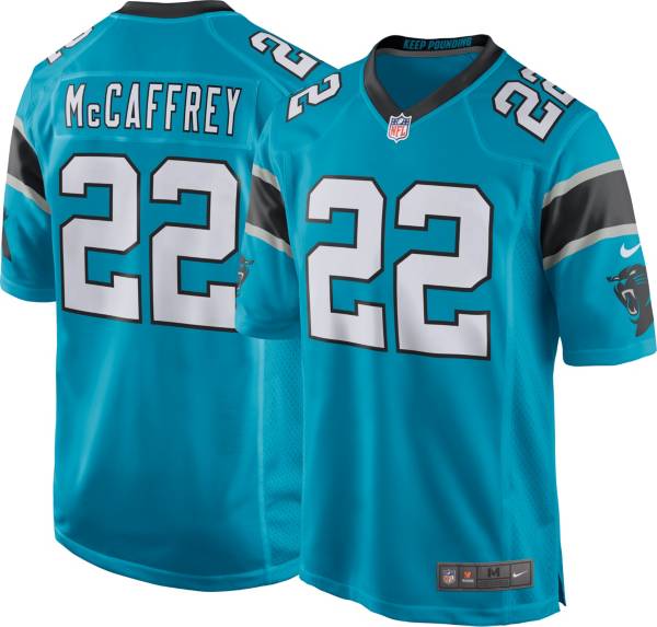 Nike Men's Carolina Panthers Christian McCaffrey #22 Blue Game Jersey