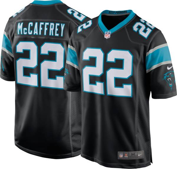 Nike Men's Carolina Panthers Christian McCaffrey #22 Black Game Jersey