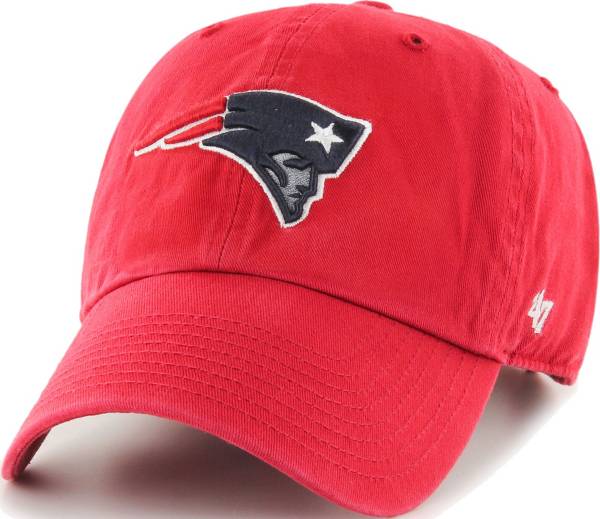 '47 Men's New England Patriots Clean Up Red Adjustable Hat