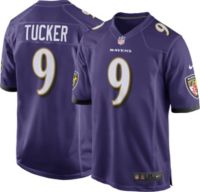 Black Justin Tucker  Men White Rush Jersey Ravens Purple