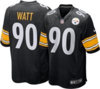 حواجز خشب Nike Men's Pittsburgh Steelers T.J. Watt #90 Black Game Jersey حواجز خشب