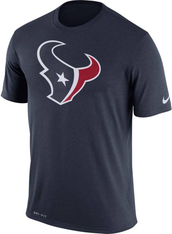 Nike Men's Houston Texans Legend Logo Performance Navy T-Shirt