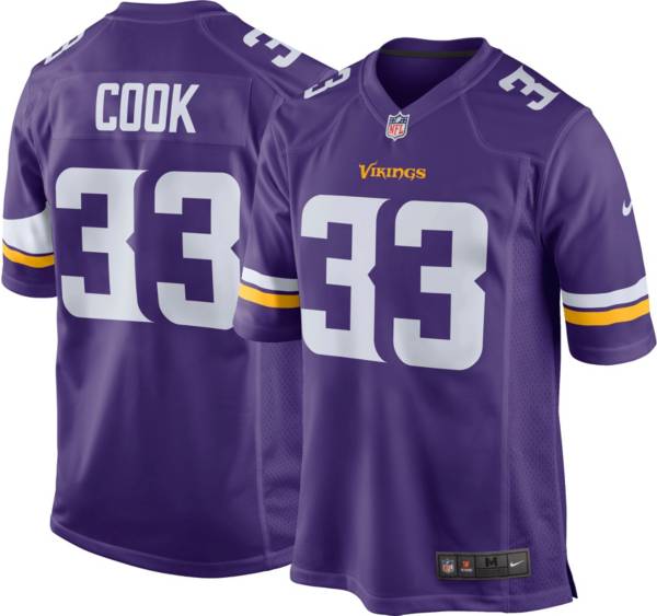 Nike Men's Minnesota Vikings Dalvin Cook #33 Purple Game Jersey