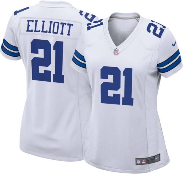Nike Women's Dallas Cowboys Ezekiel Elliott #21 White Game Jersey