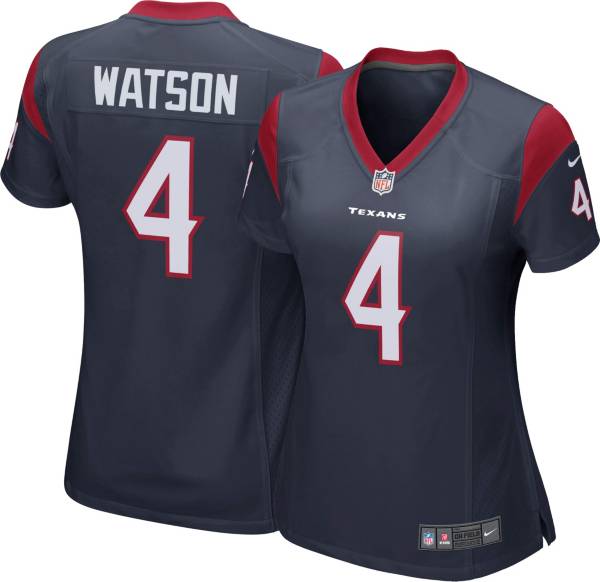 Nike Women's Houston Texans Deshaun Watson #4 Navy Game Jersey