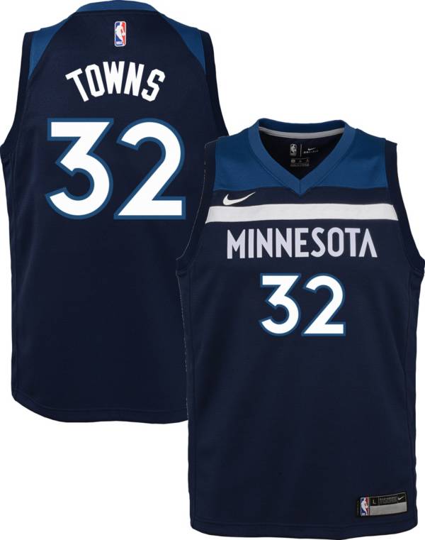 Nike Youth Minnesota Timberwolves Karl-Anthony Towns #32 Navy Dri-FIT Swingman Jersey product image