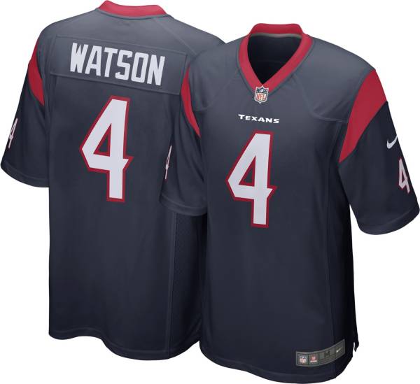 Nike Youth Houston Texans Deshaun Watson #4 Navy Game Jersey