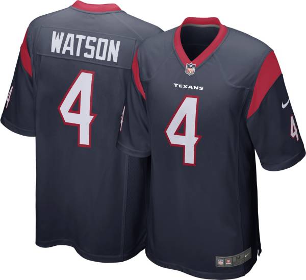 Nike Youth Houston Texans Deshaun Watson #4 Navy Game Jersey product image